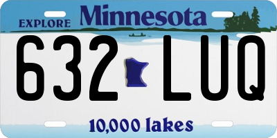MN license plate 632LUQ