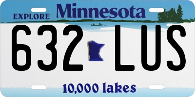 MN license plate 632LUS