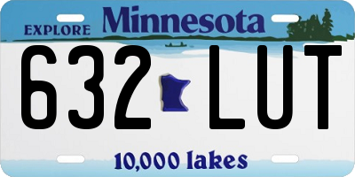 MN license plate 632LUT