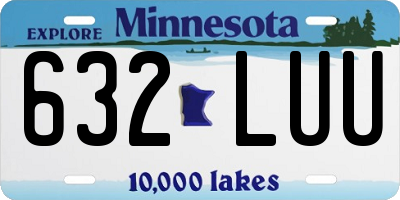 MN license plate 632LUU