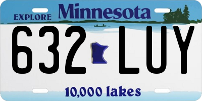 MN license plate 632LUY