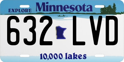 MN license plate 632LVD
