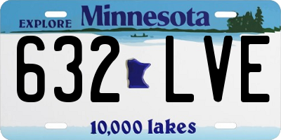 MN license plate 632LVE