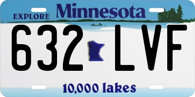 MN license plate 632LVF