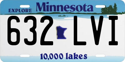 MN license plate 632LVI