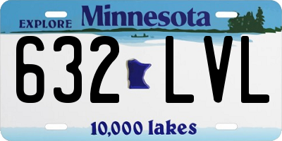 MN license plate 632LVL