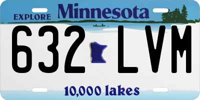 MN license plate 632LVM