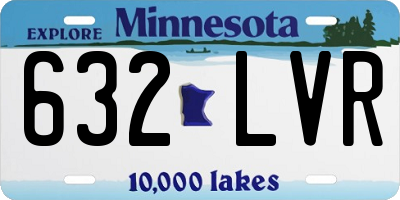 MN license plate 632LVR