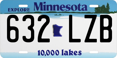 MN license plate 632LZB
