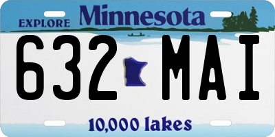 MN license plate 632MAI