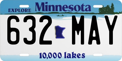MN license plate 632MAY