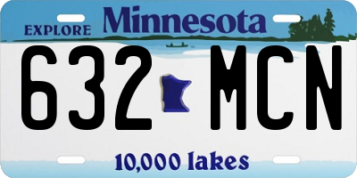 MN license plate 632MCN