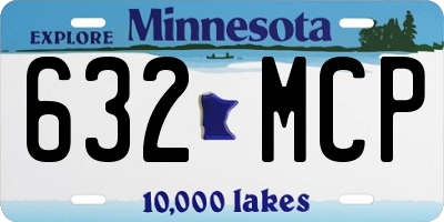 MN license plate 632MCP