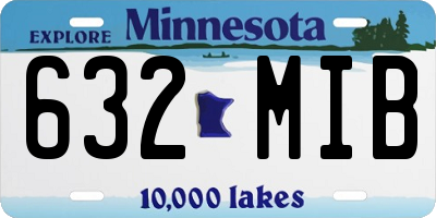 MN license plate 632MIB