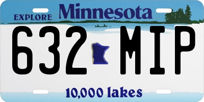 MN license plate 632MIP