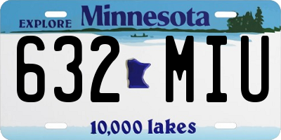 MN license plate 632MIU