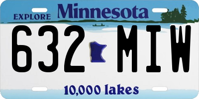 MN license plate 632MIW