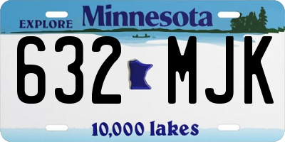 MN license plate 632MJK
