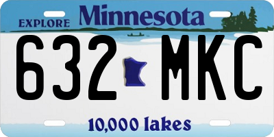 MN license plate 632MKC