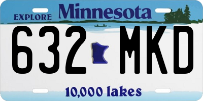 MN license plate 632MKD