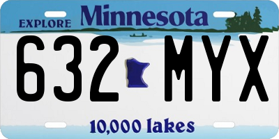 MN license plate 632MYX
