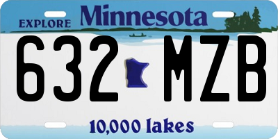 MN license plate 632MZB