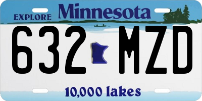 MN license plate 632MZD