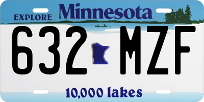MN license plate 632MZF