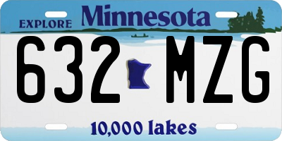 MN license plate 632MZG