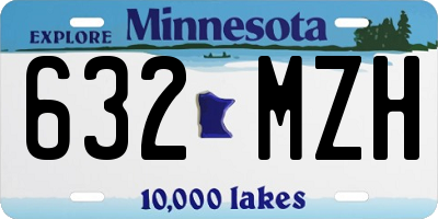 MN license plate 632MZH