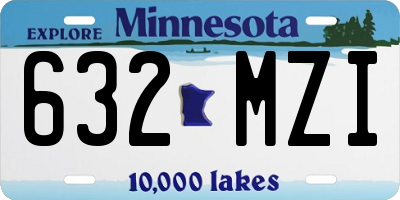 MN license plate 632MZI