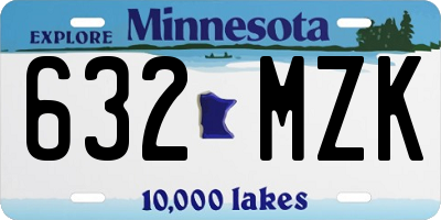 MN license plate 632MZK
