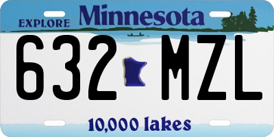 MN license plate 632MZL