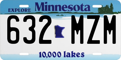 MN license plate 632MZM