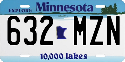 MN license plate 632MZN
