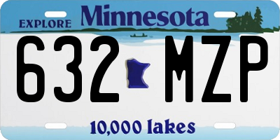 MN license plate 632MZP