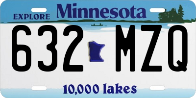 MN license plate 632MZQ