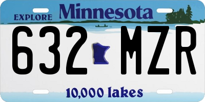 MN license plate 632MZR