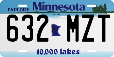 MN license plate 632MZT