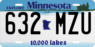 MN license plate 632MZU