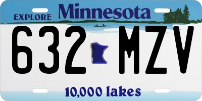 MN license plate 632MZV