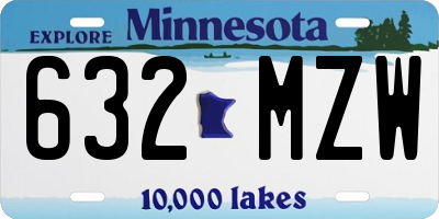 MN license plate 632MZW