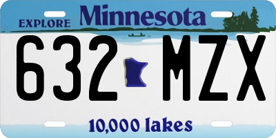 MN license plate 632MZX