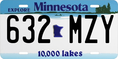 MN license plate 632MZY