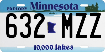 MN license plate 632MZZ