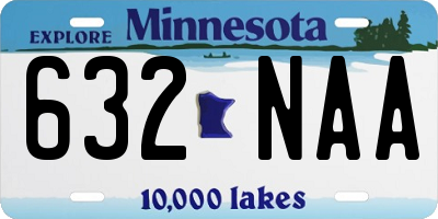 MN license plate 632NAA