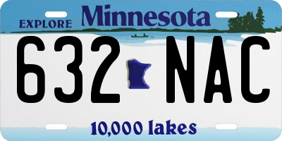 MN license plate 632NAC