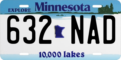 MN license plate 632NAD