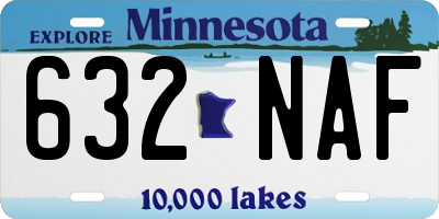 MN license plate 632NAF