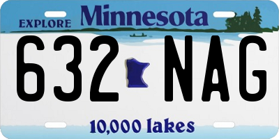 MN license plate 632NAG